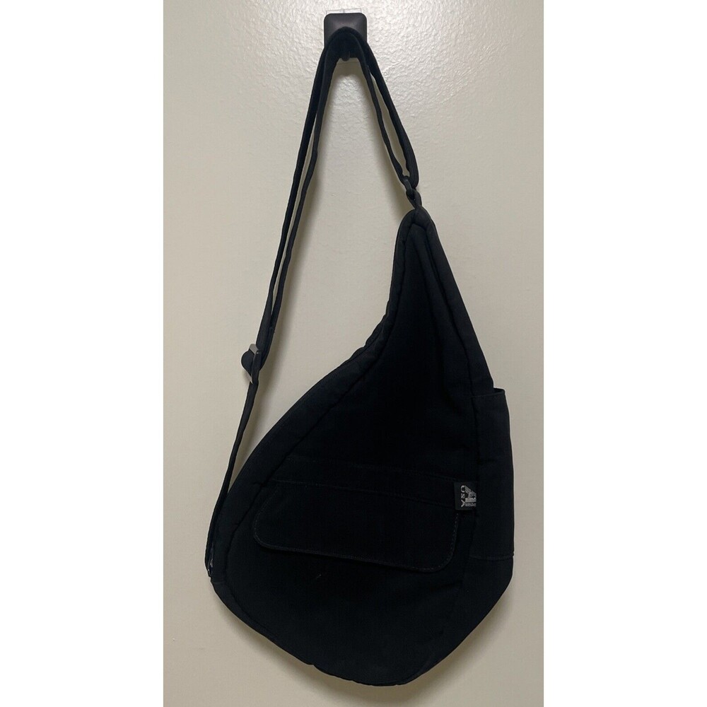 AMERIBAG Healthy Back Bag Black 16 inch Travel Everyday Microfiber Solid